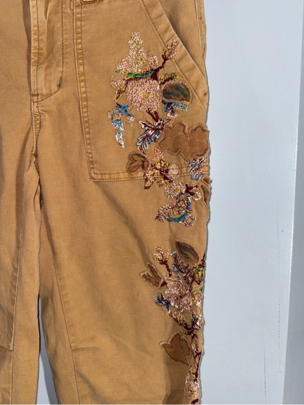 Anthropologie The Wanderer Rust-Tan High-Waist Utility Pants - Picture 8 of 9